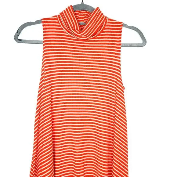 Anthropologie Puella Striped Mock Neck Ribbed Tunic Top, Made in USA, Size Small - Picture 5 of 9